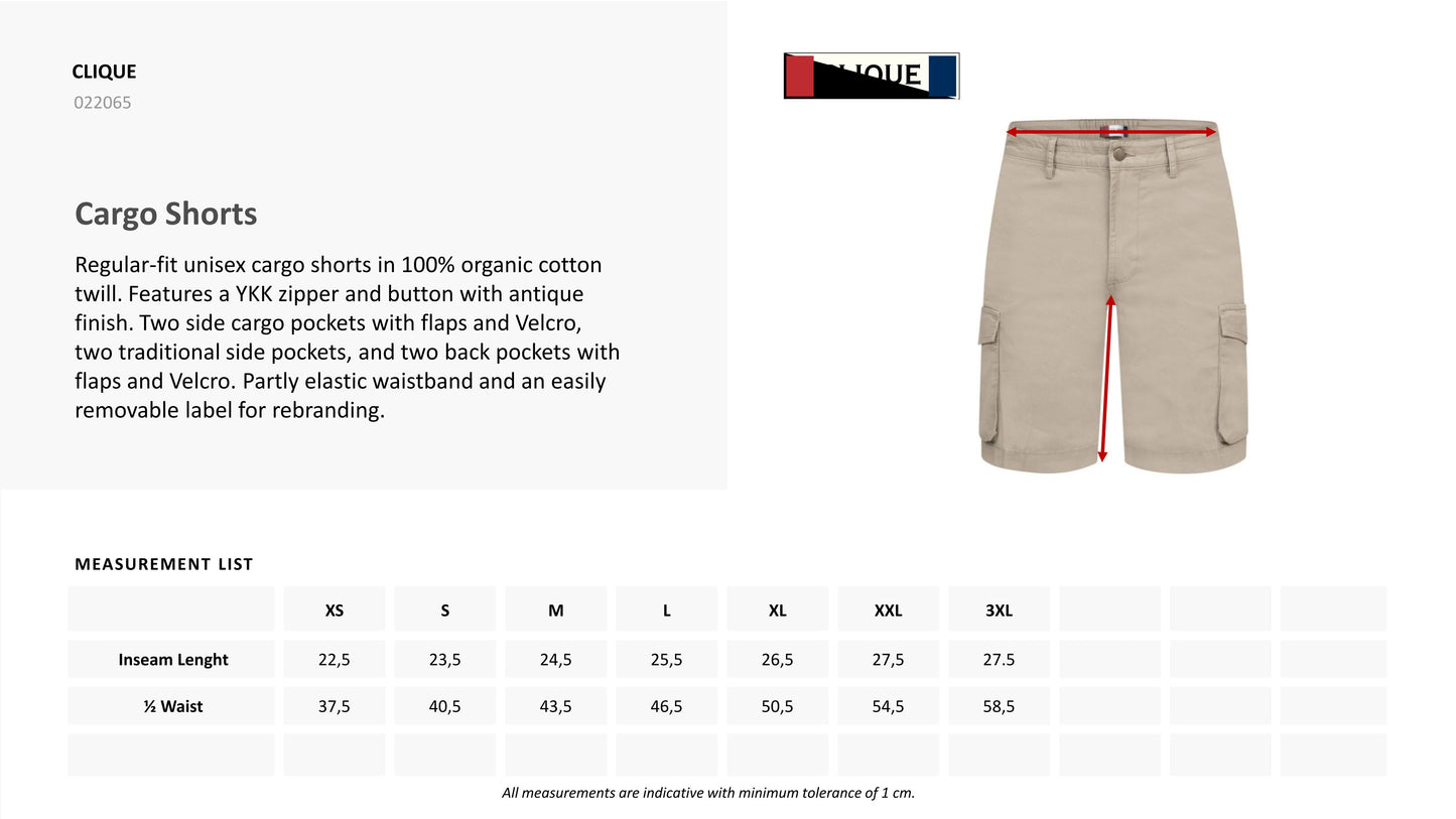 Bermuda Cargo Shorts Unisex in Cotone Organico – PS 29997
