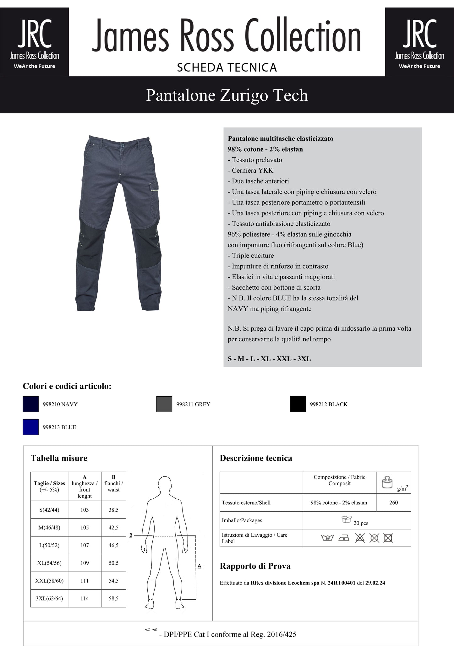 Pantalone da Lavoro Impermeabile Tonale Light – Personalizzabile con Stampe e Loghi PS 40489 PRS (Copia)