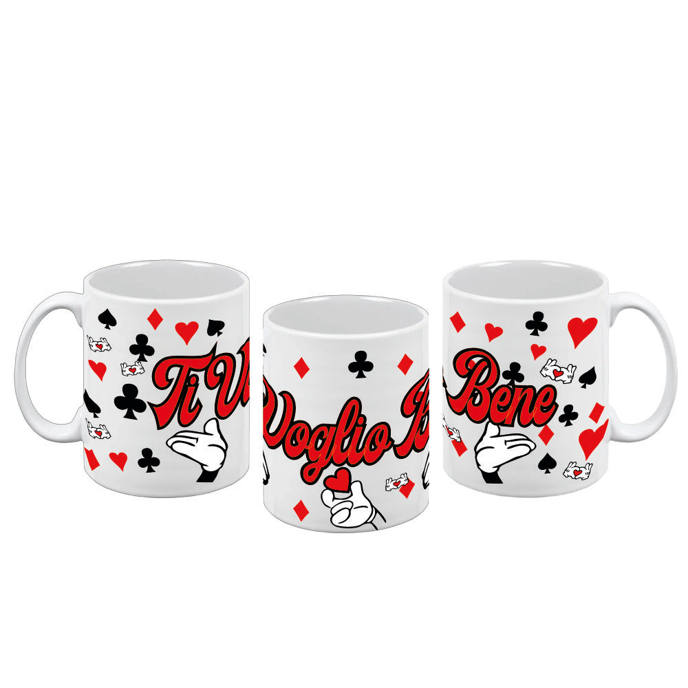 Tazza Regalo “Ti Amo / I Love You / T.V.T.B.” – Cuore Alato – San Valentino – PS 09370-2009