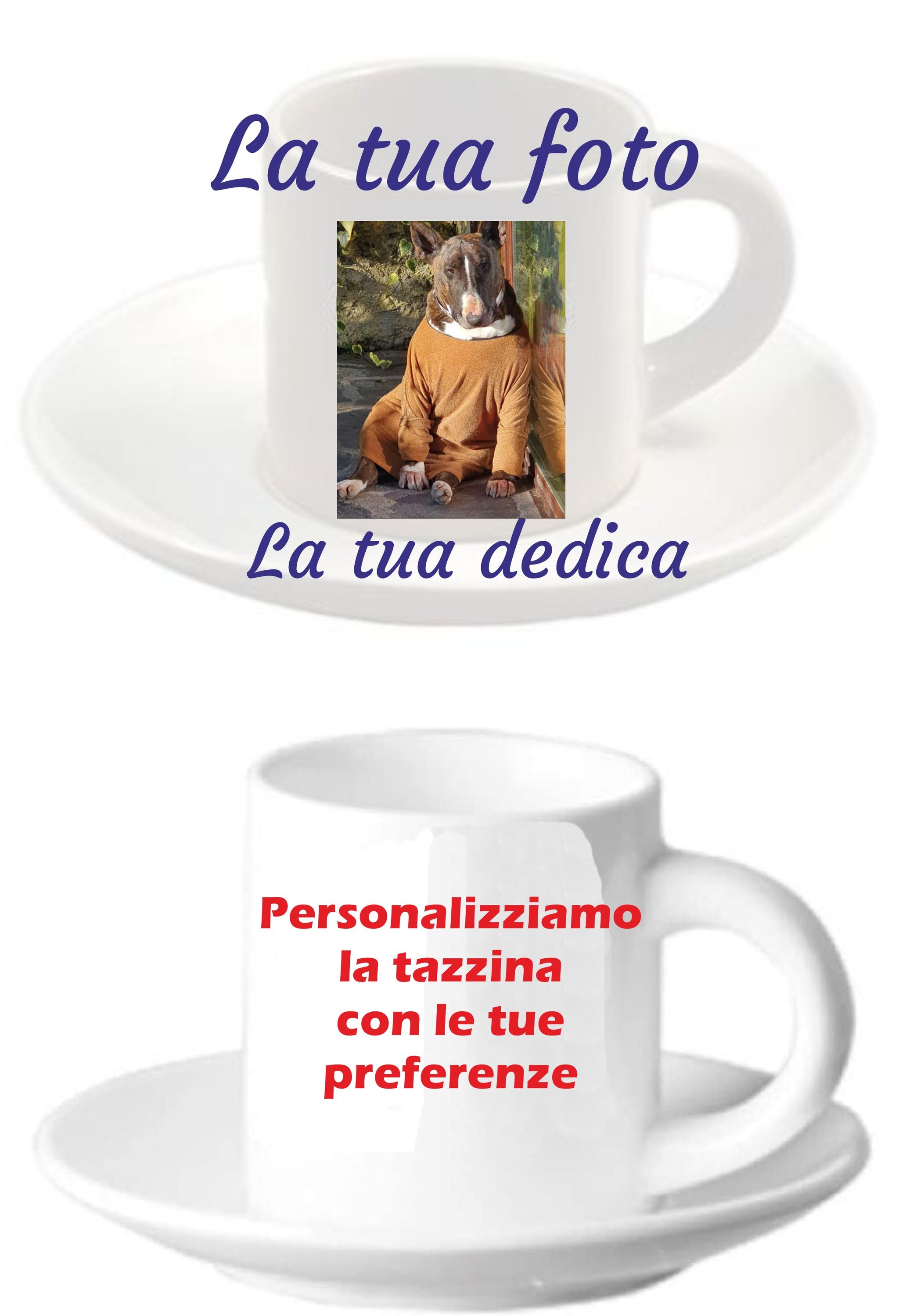 Tazzina da Caffè in Ceramica Personalizzabile con Piattino – PS 10531