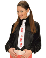 Cravatta In Raso Bianca Personalizzabile Con Foto o Frasi 100% Poliestere PS 05197 PRS
