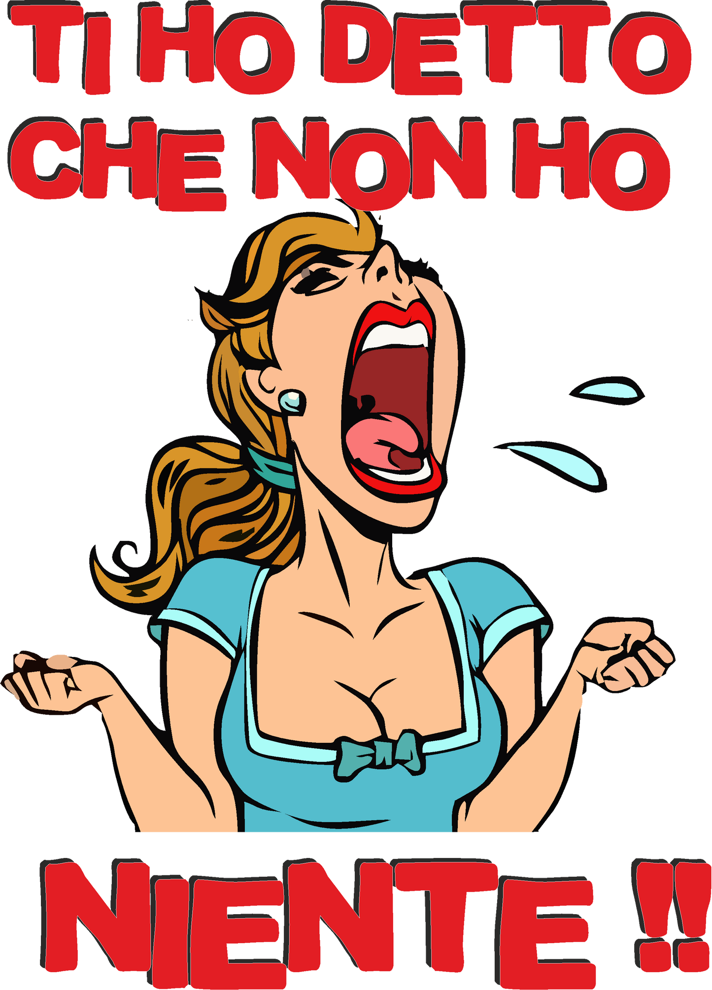 T-Shirt Donna “Ti Ho Detto Che Non Ho Niente” – Maglietta Umoristica – PS 28870-011