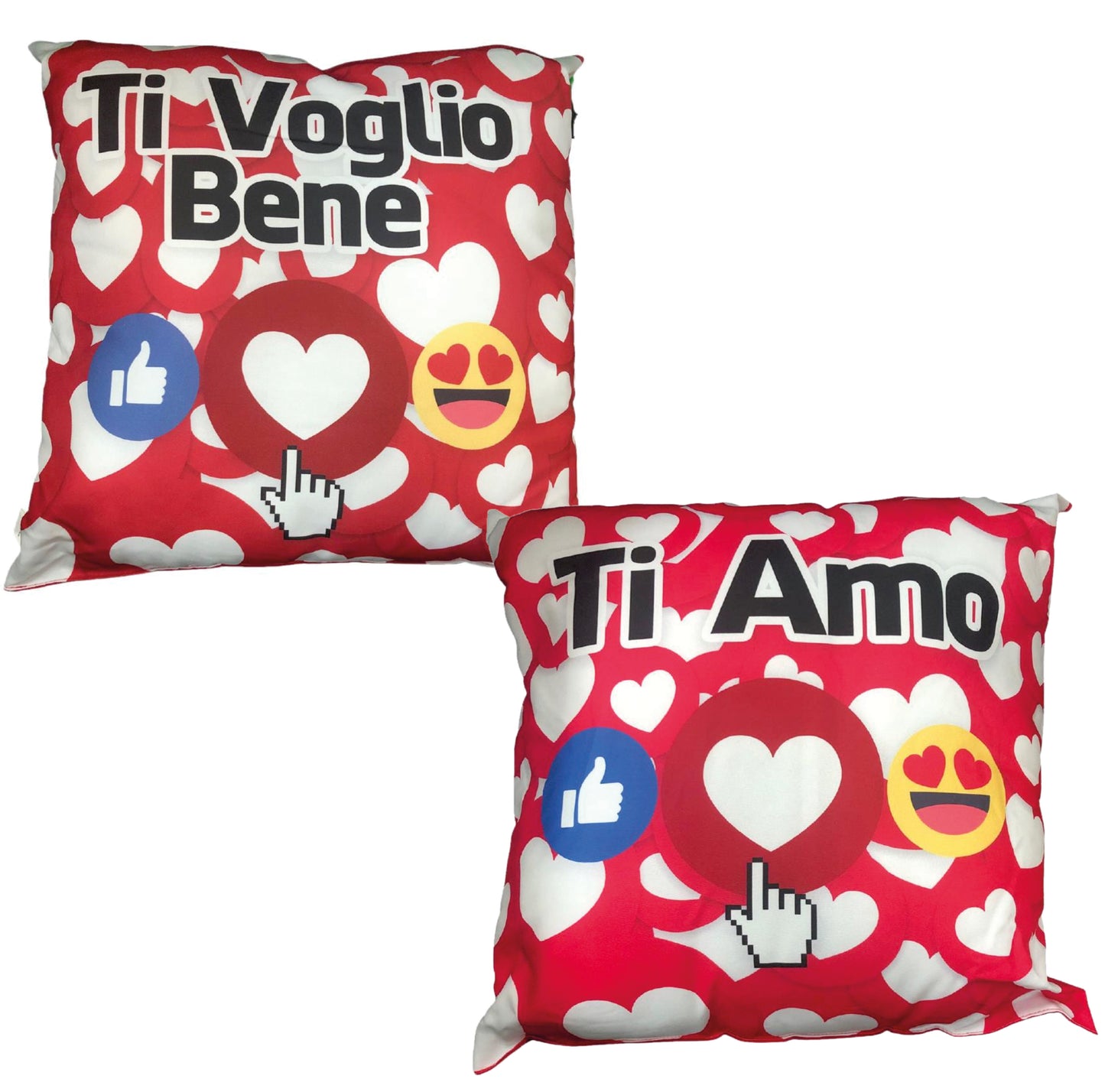 Cuscino “Ti Amo / Ti Voglio Bene” – Idea Regalo San Valentino – 40 x 40 cm – PS 21191