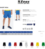 Pantaloncini Calcio Zeus Mida Personalizzabili con Numero – PS 35169