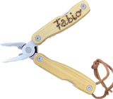 Multiutensile in Acciaio Inossidabile Manico in Bambù – 12 Funzioni – Personalizzabile Inciso – PS 00537
