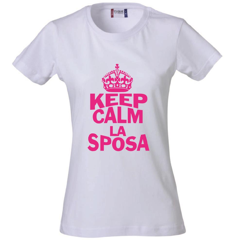 T-Shirt Donna “Keep Calm” – La Sposa / Amica della Sposa / Mamma della Sposa – PS 28870-009 PRS