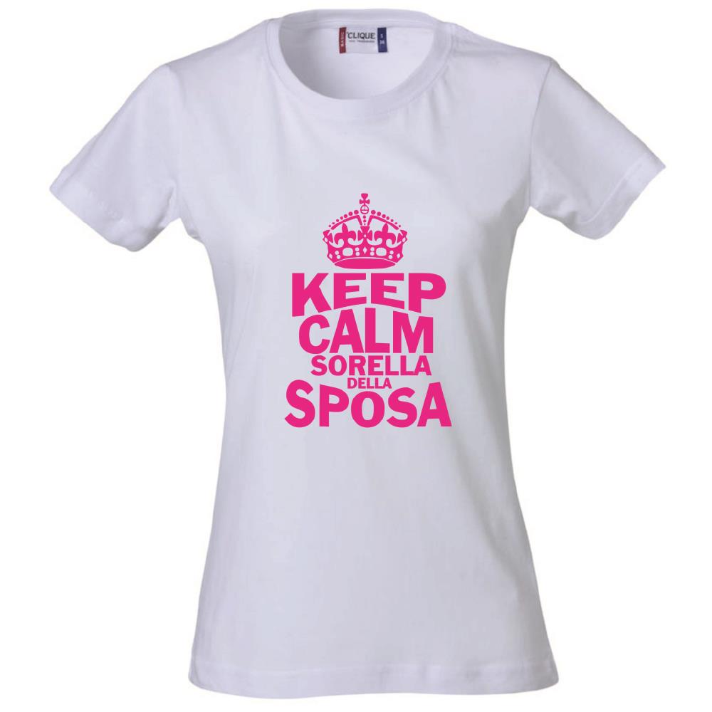 T-Shirt Donna “Keep Calm” – La Sposa / Amica della Sposa / Mamma della Sposa – PS 28870-009 PRS