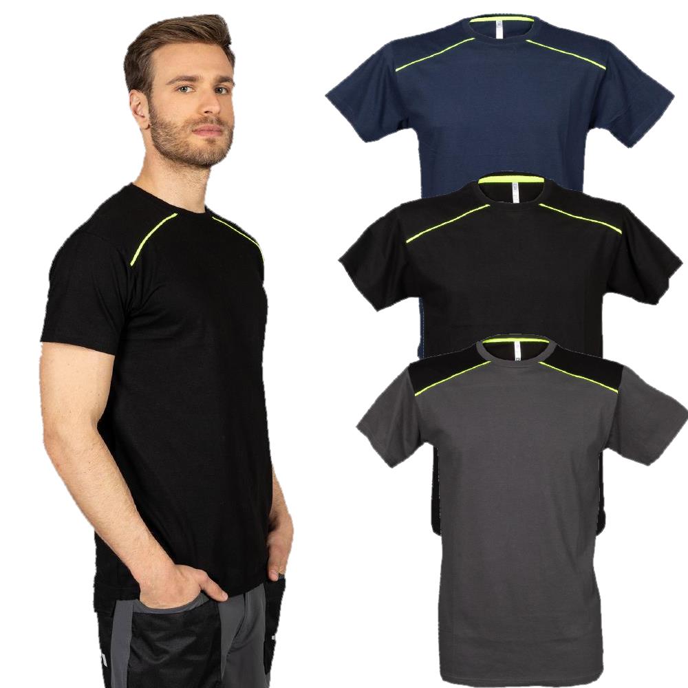 T-Shirt Imperia Linea 4 Stretch – Maglietta Manica Corta con Inserti Fluo – Personalizzabile con Stampa o Ricamo PS 40462 PRS