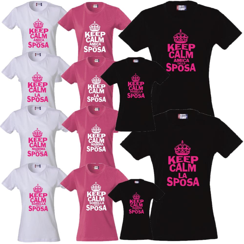 T-Shirt Donna “Keep Calm” – La Sposa / Amica della Sposa / Mamma della Sposa – PS 28870-009 PRS