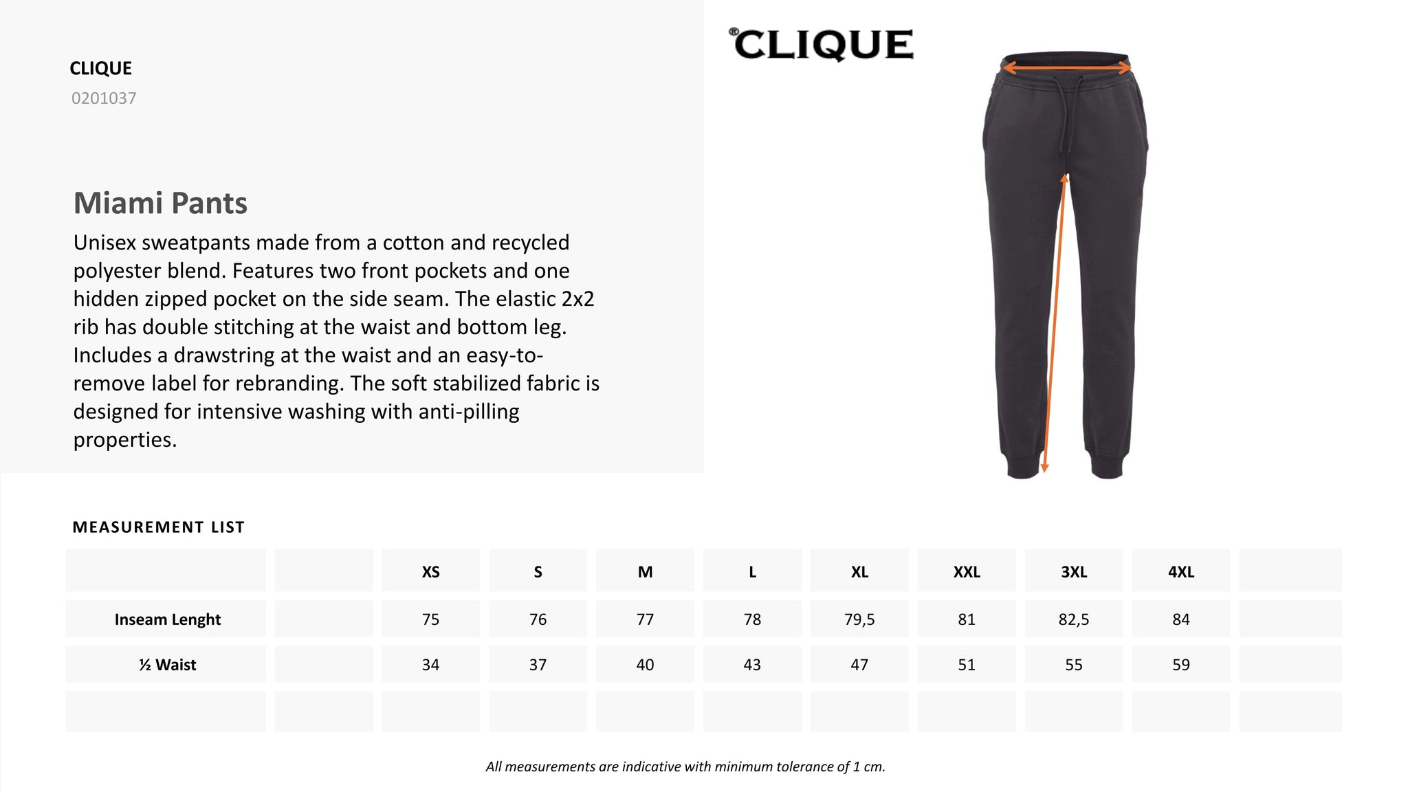 Pantaloni in Felpa Miami Pants  – Cod. PS 34160