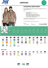 Felpa Adulto con Tasconi e Cappuccio JHK Personalizzabile – PS 32785-BS - PRS