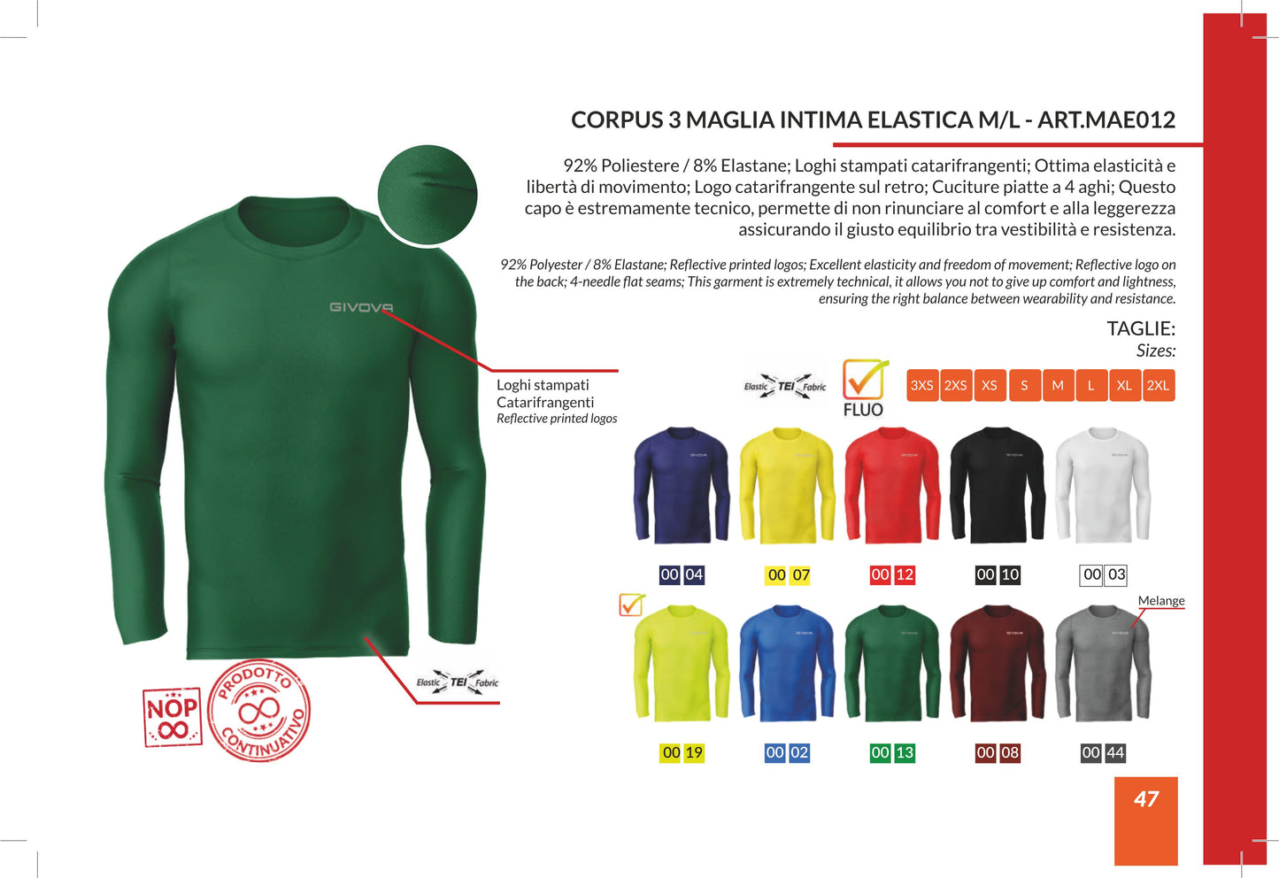 Maglia Intima Manica Lunga Corpus Givova PS 41243-BASE