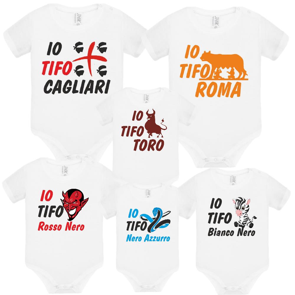 Body Neonato Tifosi Calcio Personalizzabile Roma Napoli Torino o La Tua Squadra Del Cuore  PS 28180-0021