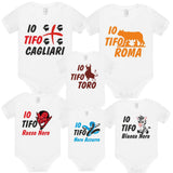 Body Neonato Tifosi Calcio Personalizzabile Roma Napoli Torino o La Tua Squadra Del Cuore  PS 28180-0021