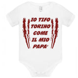 Body Neonato Tifosi Calcio Personalizzabile Roma Napoli Torino o La Tua Squadra Del Cuore 100% Cotone PS 28180-0041 PRS