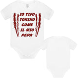 Body Neonato Tifosi Calcio Personalizzabile Roma Napoli Torino o La Tua Squadra Del Cuore 100% Cotone PS 28180-0041 PRS