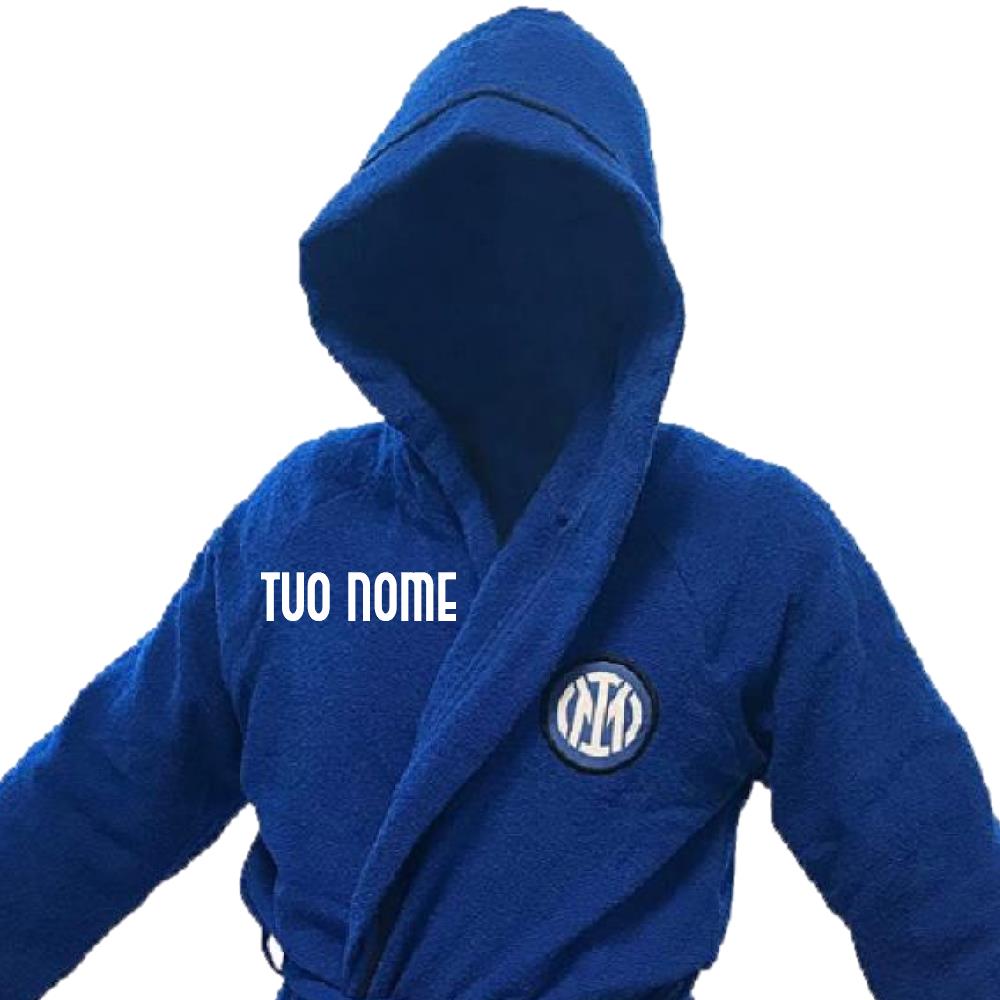 Accappatoio INTER Salvaspazio Personalizzabile – Prodotto Ufficiale FC INTERNAZIONALE   – Mod. PS 02196-BS