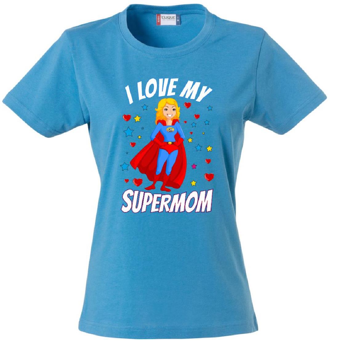 T-Shirt Donna “I Love My Supermom” – Idea Regalo Festa della Mamma – PS 28870-015 PRS