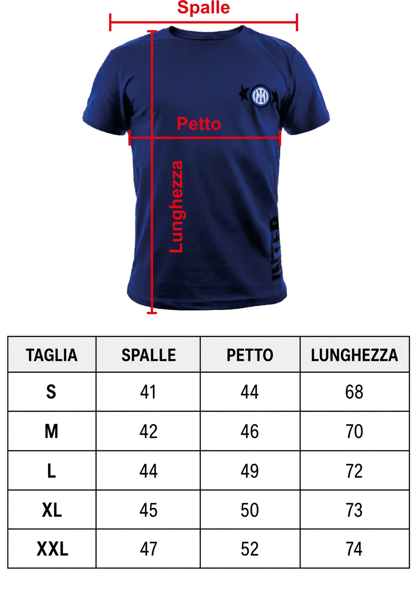 Maglia / T-Shirt FC Inter 2 Stelle – Prodotto Ufficiale FC Internazionale Milano Cod. PS 46657-BS