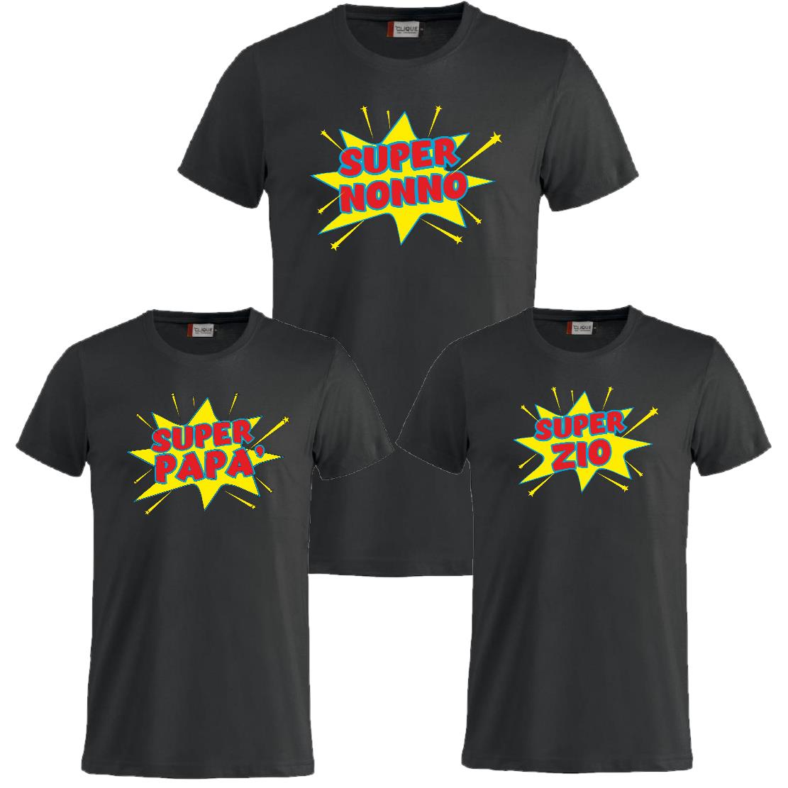 T-Shirt Personalizzabile Unisex “Super Papà/Nonno/Zio/...”  – PS 27431-A037-super