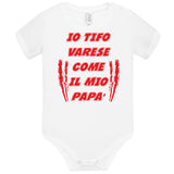 Body Neonato Tifosi Calcio Personalizzabile Roma Napoli Torino o La Tua Squadra Del Cuore 100% Cotone PS 28180-0041 PRS