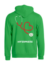 Felpa Infermiere Stetoscopio Cuore – Felpa Uomo con Cappuccio Full Zip Personalizzabile PS 02202-001