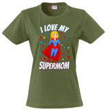 T-Shirt Donna “I Love My Supermom” – Idea Regalo Festa della Mamma – PS 28870-015 PRS