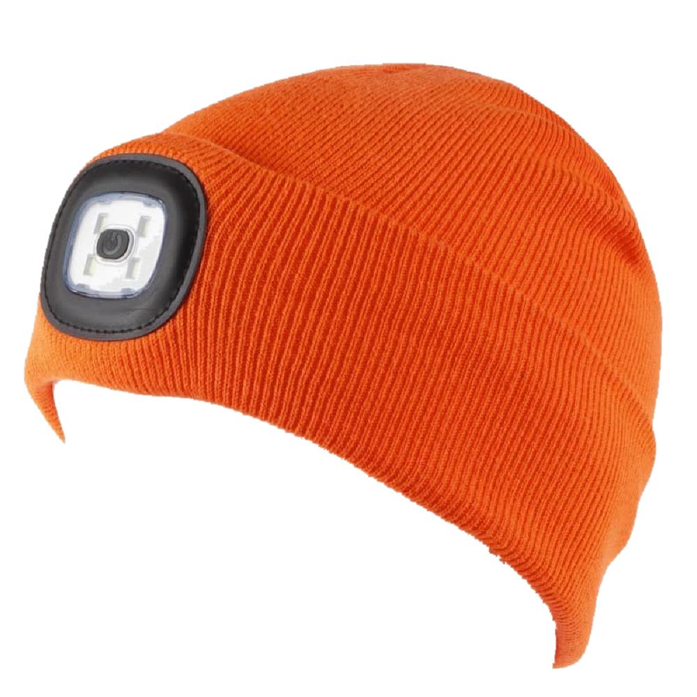 Berretto a Cuffia con LED Removibile WorkTeam – Cappello Invernale – Giallo Fluo, Arancione Fluo e Nero – Cod. PS 05321