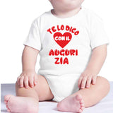 Body Neonato Personalizzato “Te Lo Dico Con Il Cuore” Auguri Papà Mamma Nonna Zia o Nome PS 28180-0003