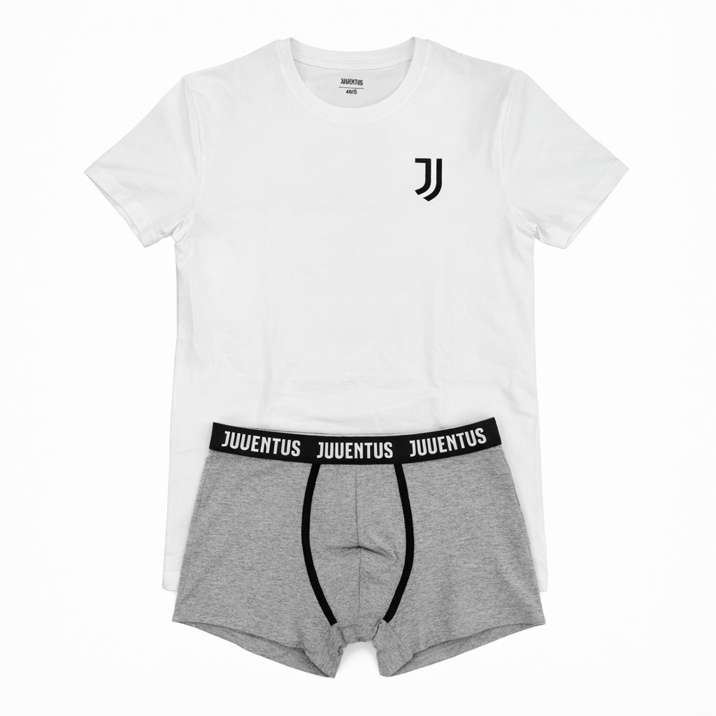 Set Intimo Juve Corto Cotone & Elastan – Maglia + Boxer Ufficiale Juventus FC  – PS 10308