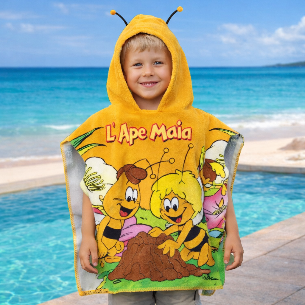 Accappatoio a Poncho Bambino Ape Maia –  in Cotone PS 00311