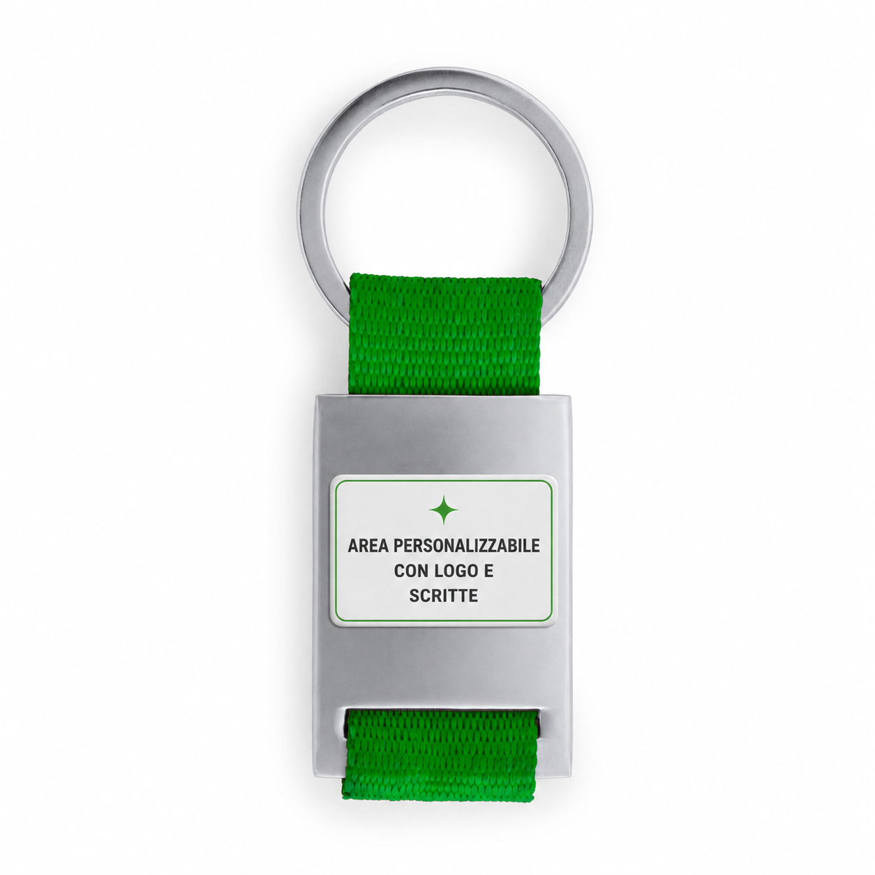 Portachiavi in Metallo con Cinturino in Poliestere Personalizzabile PS 00150