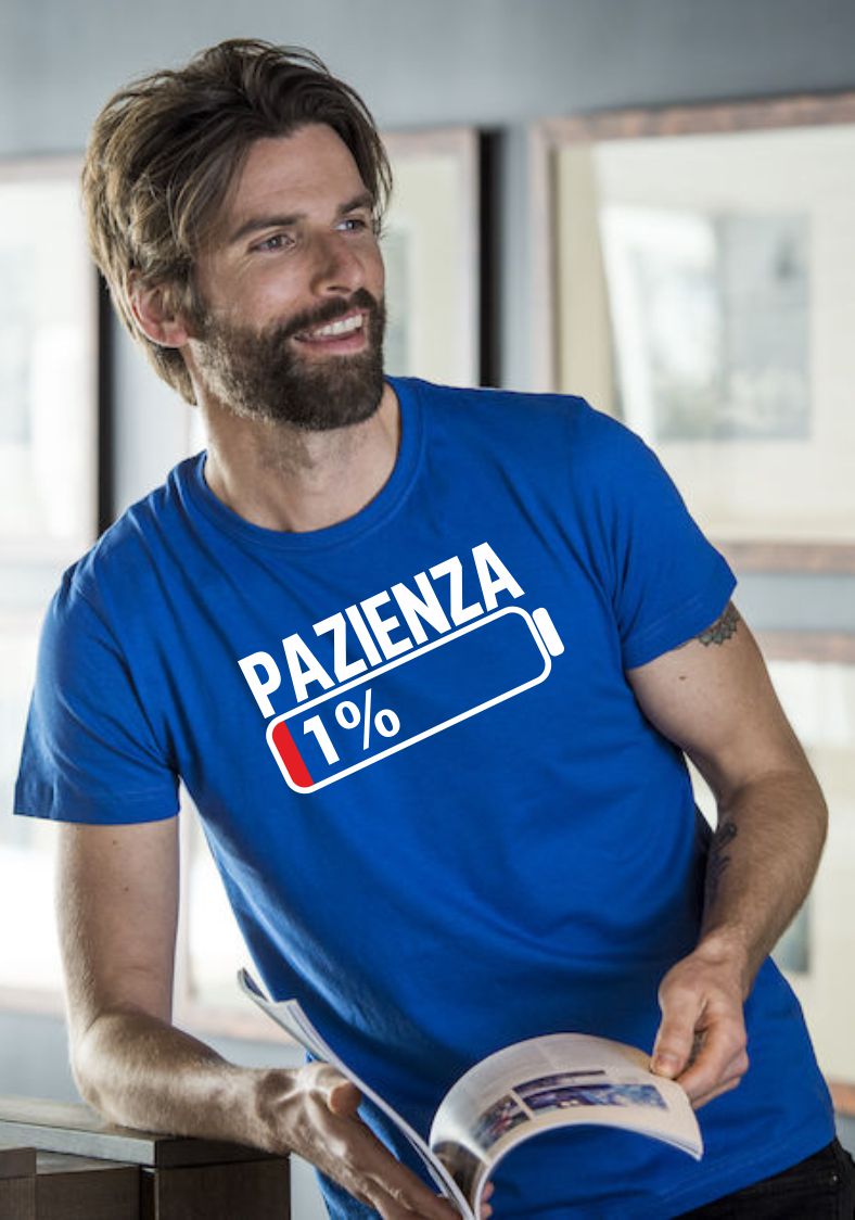 T-Shirt Unisex in Cotone Pettinato con Colletto Elasticizzato – Personalizzabile – PS 27431-A001