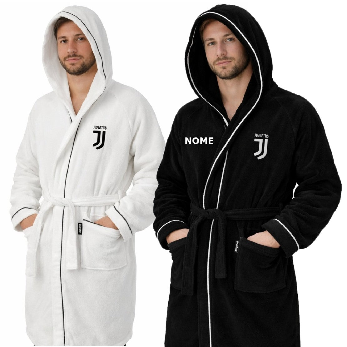 Accappatoio Juventus JJ Nero o Bianco Personalizzabile – Ufficiale Juventus FC – PS 07600
