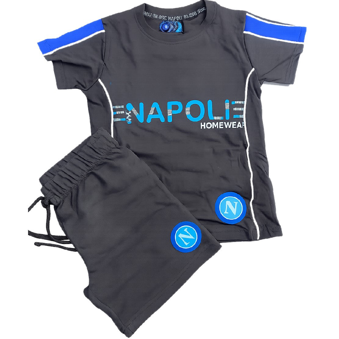 Pigiama Corto SSC Napoli Ufficiale 100% Cotone – Bambino – Personalizzabile con Nome PS 39700