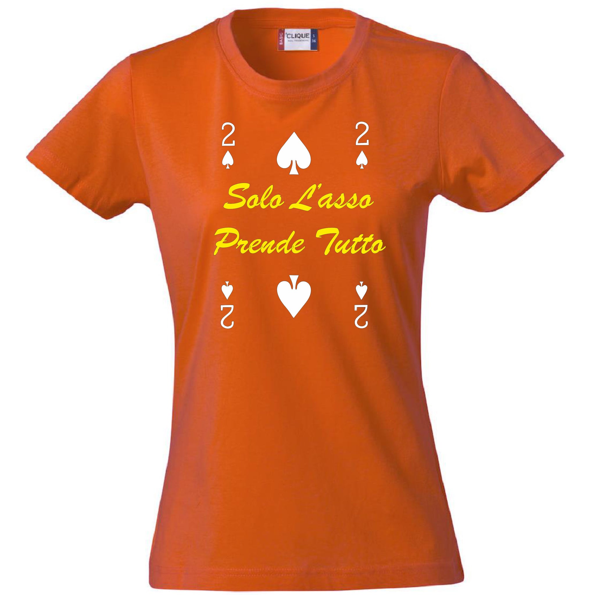T-Shirt Donna “2 di Picche – Solo l’Asso Prende Tutto” – PS 28870-005