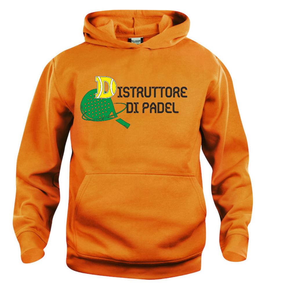 Felpa Con Cappuccio “Distruttore di Padel” Personalizzabile Uomo Ragazzo PS 32714-0012 PRS