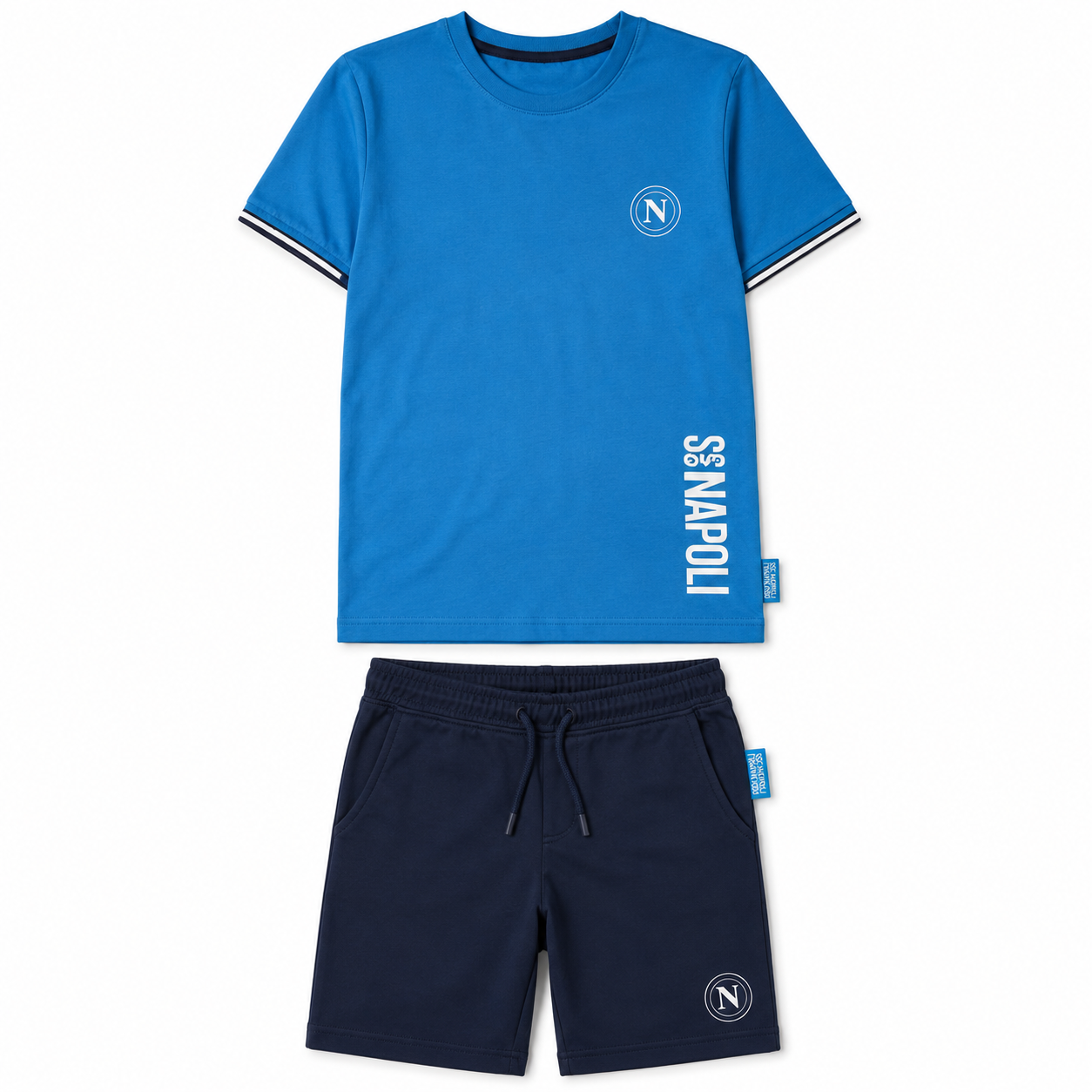 Pigiama Corto SSC Napoli Ufficiale 100% Cotone – Bambino Ragazzo Uomo – Personalizzabile con Nome PS 46702