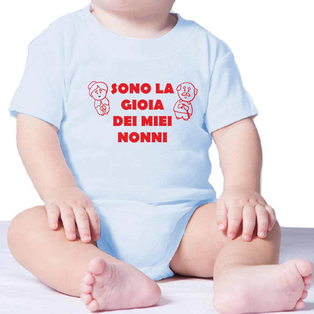 Body Neonato “Sono La Gioia Dei Miei Nonni” 100% Cotone Idea Regalo PS 28180-0008