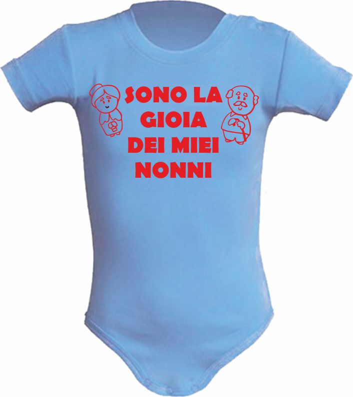 Body Neonato “Sono La Gioia Dei Miei Nonni” 100% Cotone Idea Regalo PS 28180-0008