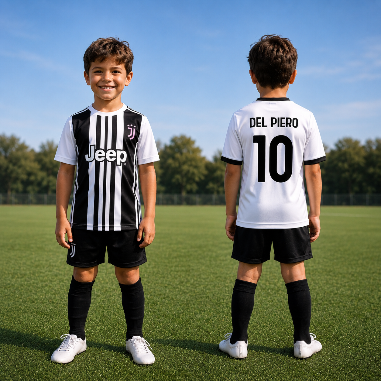 Completo Calcio Personalizzabile – Replica Campionato Serie A – Maglia, Pantaloncino e Calzettoni – PS 40525