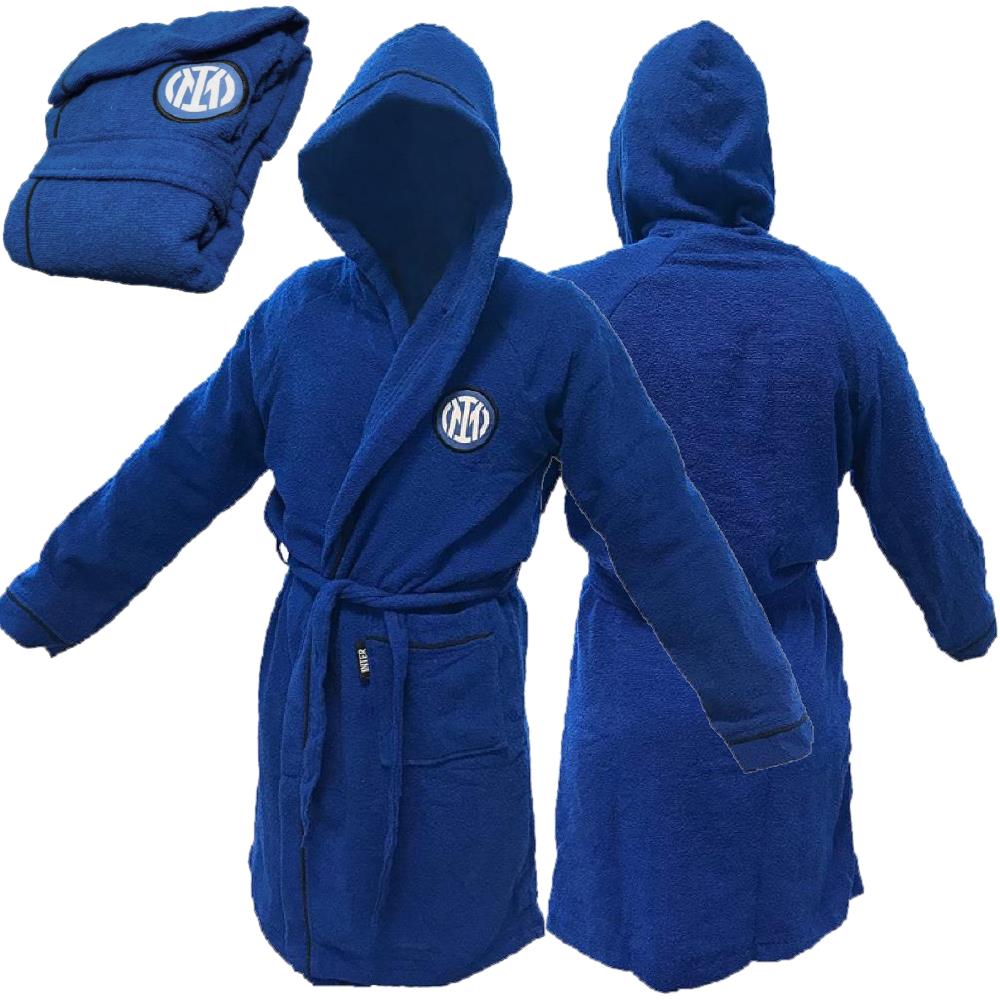 Accappatoio INTER Salvaspazio Personalizzabile – Prodotto Ufficiale FC INTERNAZIONALE   – Mod. PS 02196-BS