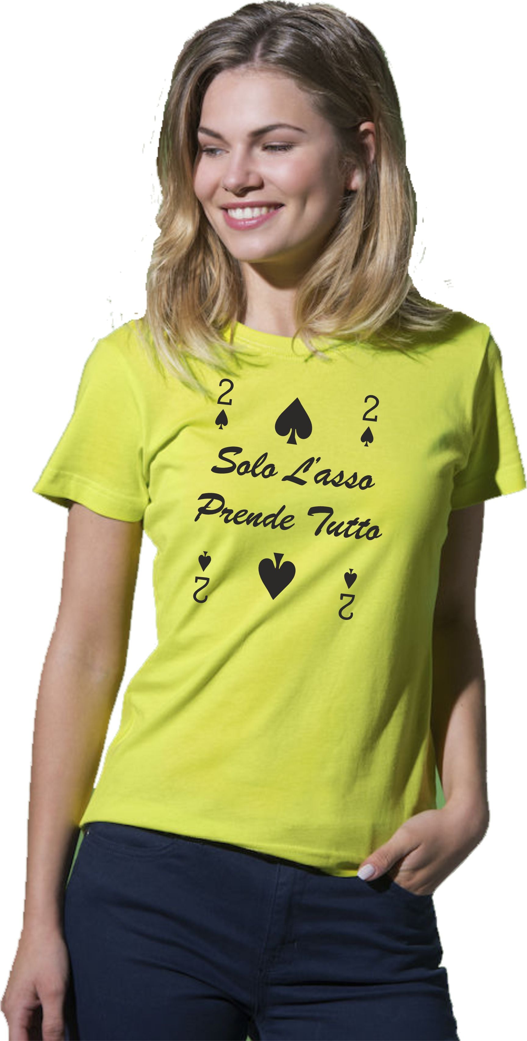 T-Shirt Donna “2 di Picche – Solo l’Asso Prende Tutto” – PS 28870-005