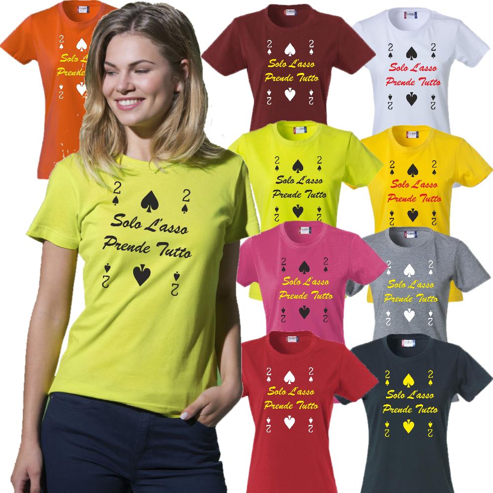 T-Shirt Donna “2 di Picche – Solo l’Asso Prende Tutto” – PS 28870-005