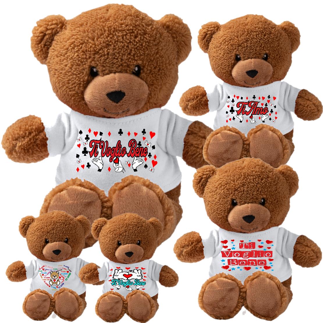 Peluche Orsetto “Ti Voglio Bene / Ti Amo” – Personalizzabile con Nome | Teddy Bear 18 cm PS 33790-006