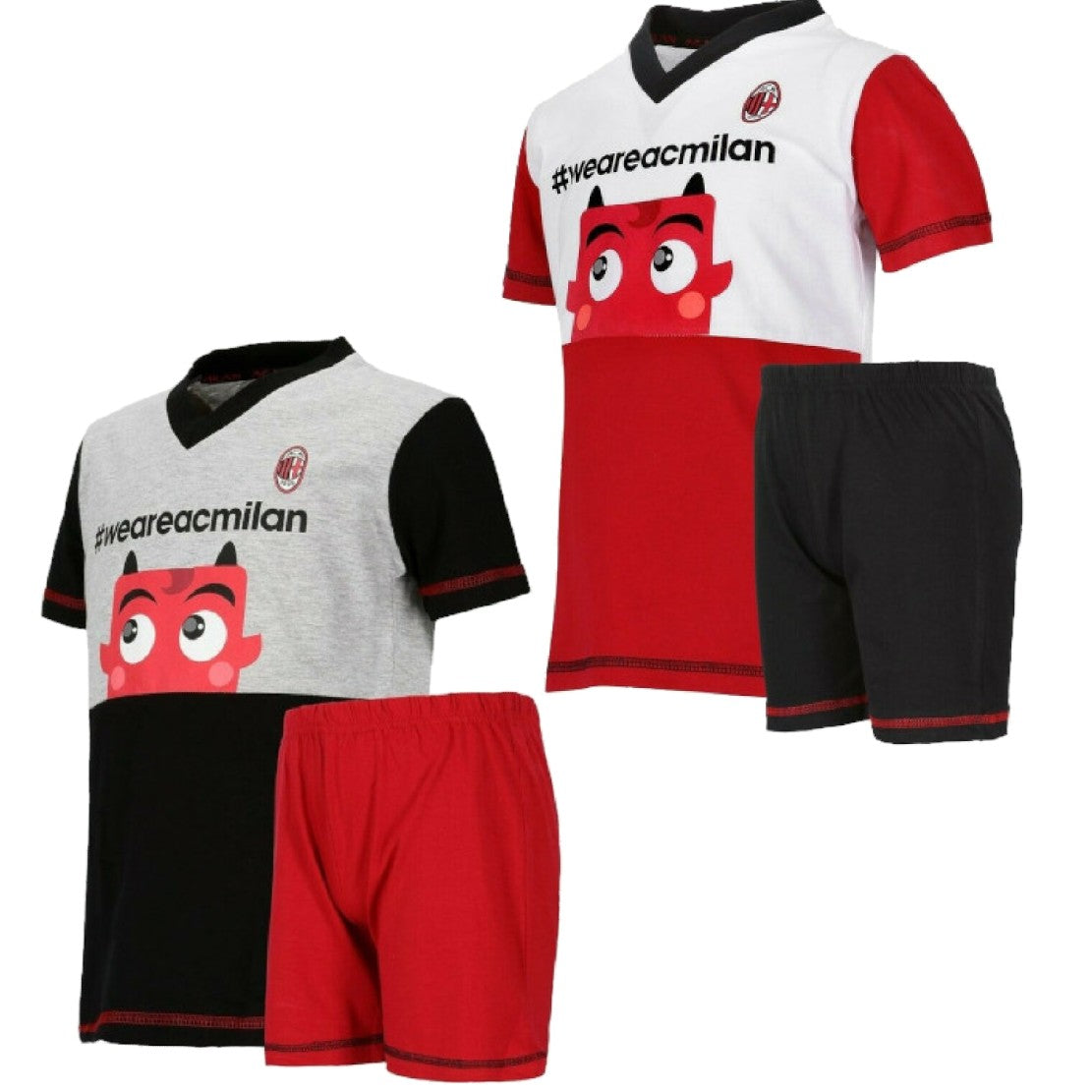 Pigiama Milan Corto Bambino – AC MILAN Personalizzabile – PS 30108