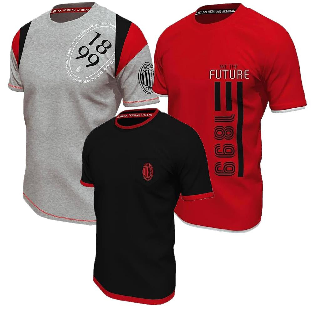 T-Shirt Uomo AC Milan in Cotone – Prodotto Ufficiale – PS 46566-BS