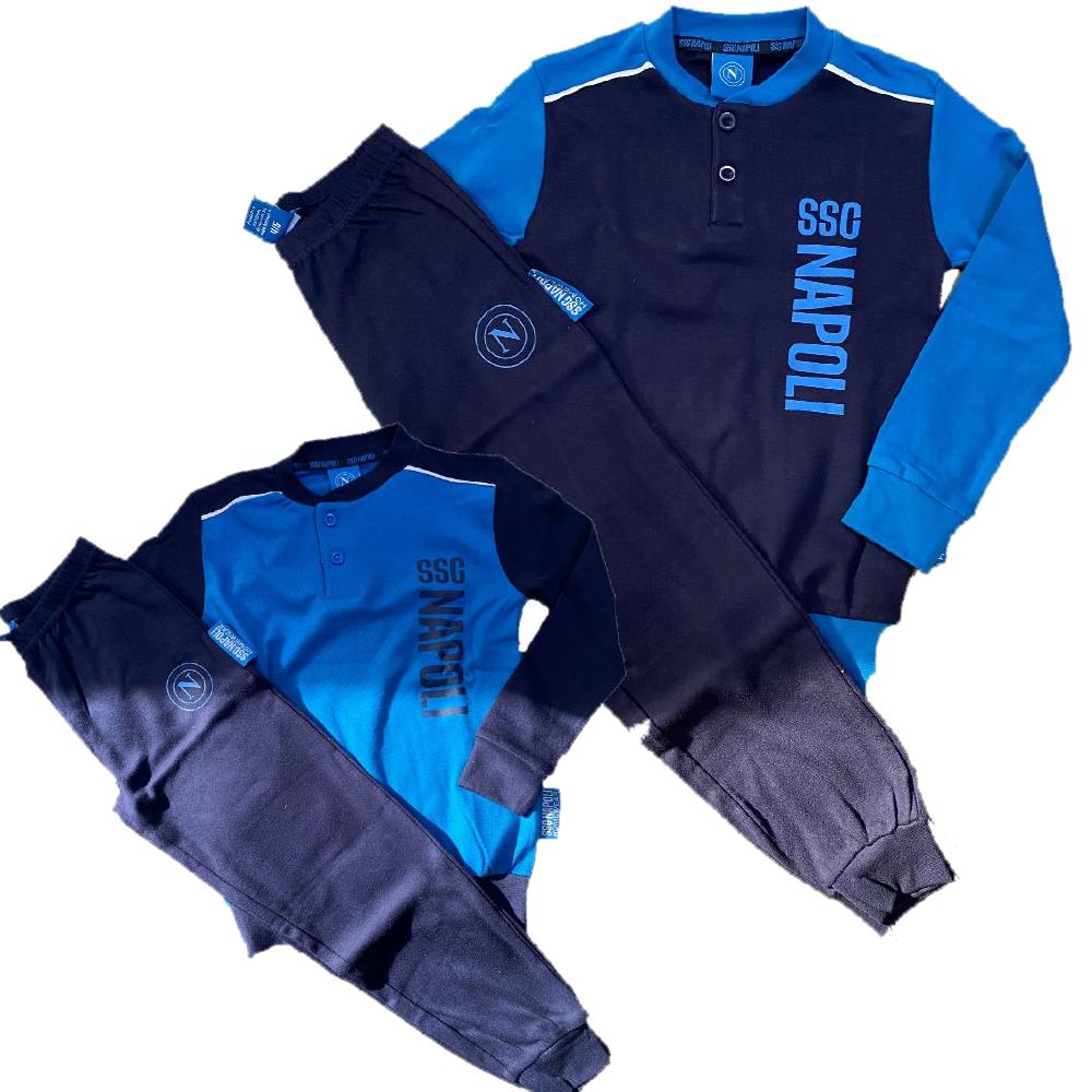 Pigiama SSC Napoli Calcio Cotone Interlock Personalizzabile – PS 46669 -BS