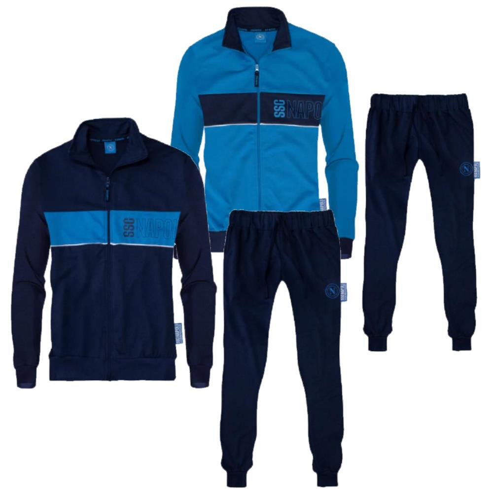 Tuta SSC Napoli Cotone Garzato Homewear Full Zip – PS 46643-BS