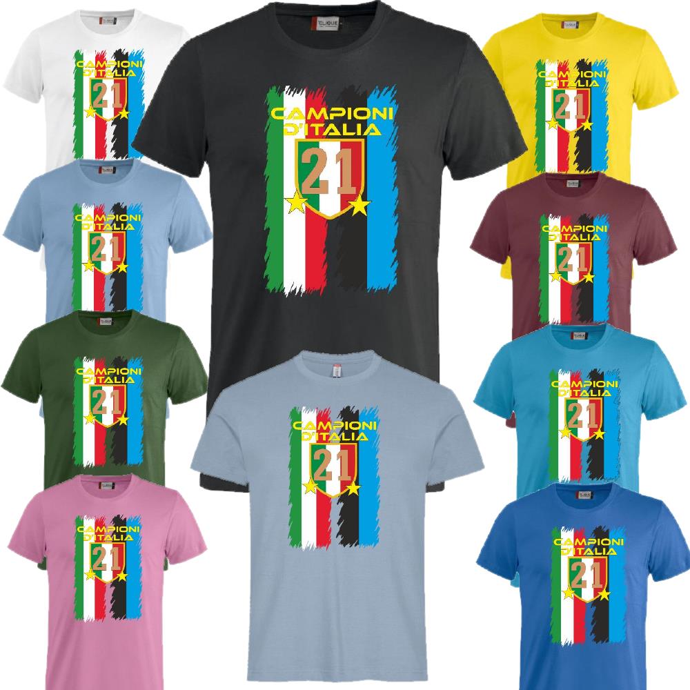 T-Shirt Calcio Inter Campioni d’Italia 2025/26 – 21 Scudetti 2 Stelle – PS 27431-INT-06